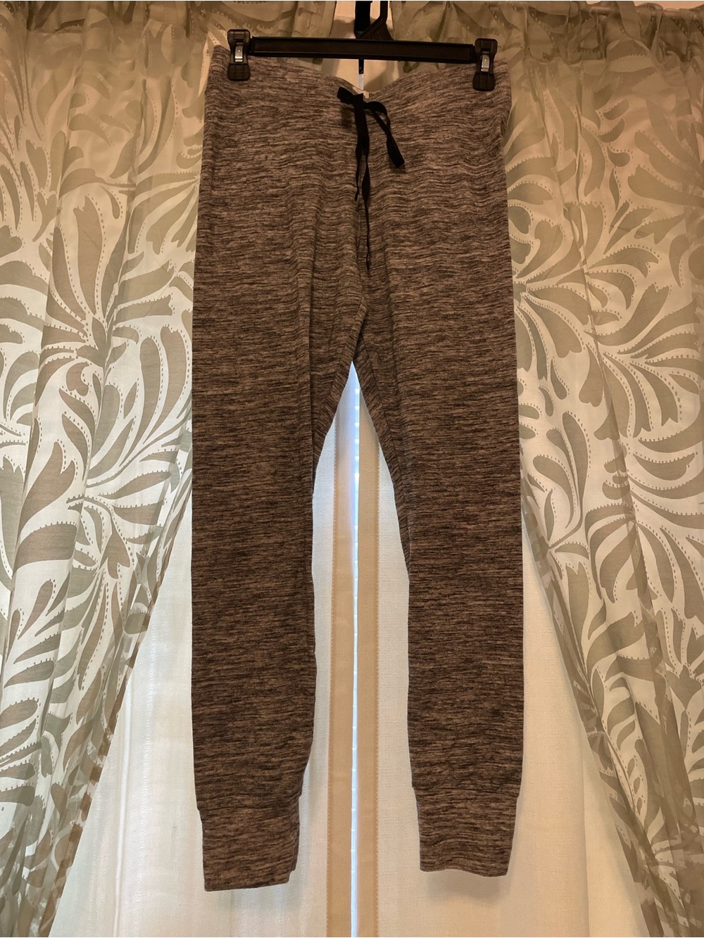 GAP Gray Marled Drawstring Jogger Leggings